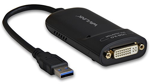 WAVLINK USB to DVI Adapter, DisplayLink External Video Card for Laptop, Add Second Monitor to PC via USB 3.0, Support 2048x1152 Resolution for Windows/Mac