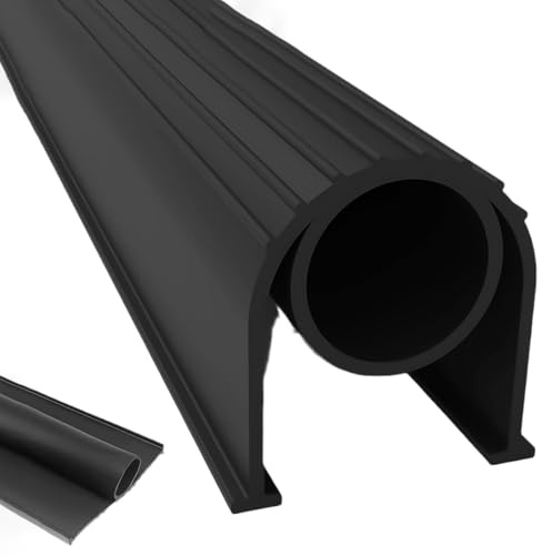 Joints de porte de garage en caoutchouc – Long insert de rechange résistant aux intempéries, bande de seuil en caoutchouc lourd, barrière sécurisée en forme de T, protection inférieure | Empêche la