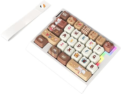 Mekalero Ergonomiska 29 tangenter enhandstangentbord med HIFI-tystnar och anpassningsbara funktioner för datorer spelare hot swappable gaming-tangentbord