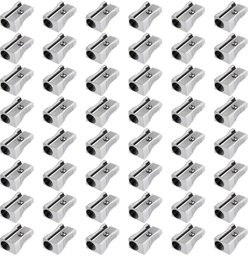 Frienda 48 Pack Handheld Metal Pencil Sharpeners Bulk