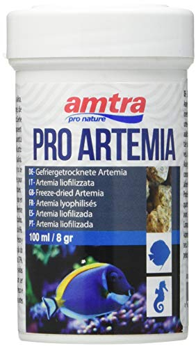 Amtra Pro Artemia 100 ml – Cubetti di Artemia salina liofilizzata pura al 100%, per pesci d’acqua dolce e marina, galleggianti, per accrescimento e pesci wild