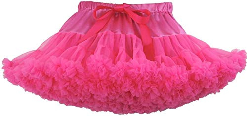 Verve Jelly 5-7 Ans Jupe Tutu Enfant en Bas âge Fille Couleur Unie Tulle plissé Ballet Princesse Jupe Moelleux pour la fête de noël