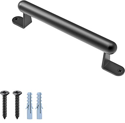 BeneLabel Barres d'appui, 18cm Main Courante d'escalier Poignée Métallique pour Personnes âgées/Handicapés Ferrures Murales pour l'intérieur&l'extérieur/Cadre d'escalade/Porte de grange/Placard/Garage