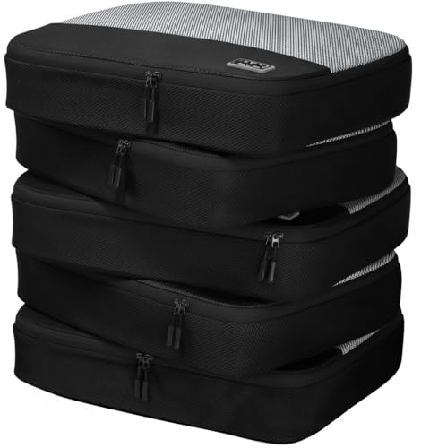 Large Packing Cubes for Travel - 5pc Packing Cubes for Suitcases - Lightweight Luggage Organizer Bags (Non-Compression)