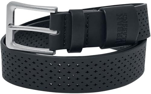 Urban Classics Unisex Gürtel Synthentic Leather Perforated Belt black L/XL