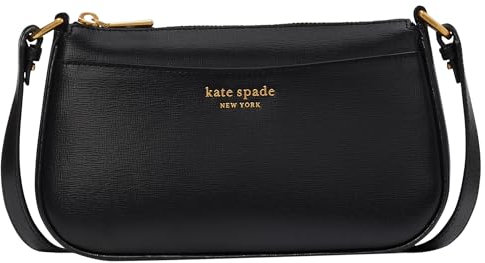 Kate Spade New York kvinnors bleecker saffiano läder liten crossbody, Svart, One Size