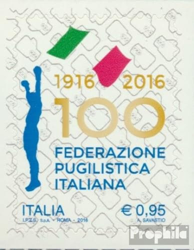 Prophila Collection Italien 3884 (kompl.Ausg.) postfrisch ** MNH 2016 100 Jahre Boxförderation (Briefmarken für Sammler) Kampfsport (Boxen/Fechten/Ringen/Karate …)