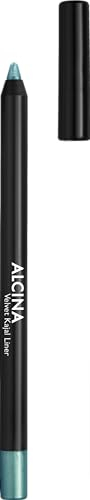 ALCINA Velvet Kajal Liner aquagreen - Blautürkiser Kajal mit Glitzer-Finish - anspitzbar - wasserfest, wischfest - intensive, langanhaltende Farbe mit starker Deckkraft - zarte, präzise Linie - Türkis