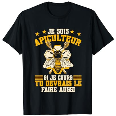 Apiculteur Si Je Cours Tu Devrais Le Faire Aussi Abeille T-Shirt