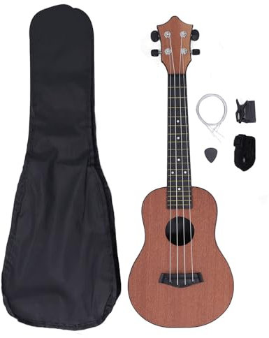Ukulele-Konzert-Set, 23 Zoll, 4 Saiten, Elektrisches Ukulele-Set, Gitarren-Musikinstrument mit Taschengurt, Tonabnehmer, Stimmclip für Anfänger