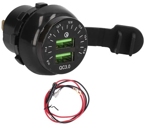 Adaptador de cargador de automóvil GRCFUMO 1 PC, adaptador de encendedor de cigarrillos, doble acumulador de cargador USB DC12V Adaptador de potencia del adaptador de cargador