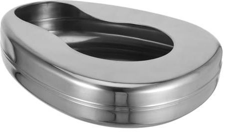 GANAZONO Stainless Steel Bedpan for Elderly Men and Women with Ergonomic Design and Versatile Use, Suitable for Nursing Homes and Hospitals, Sturdy Bedridden Patients Urinal