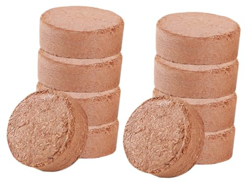 Veemoon 60 pièces Bloc de Sol Compressé Terreau Nutritif pour Semis et Bouturage Intérieur et Extérieur Capacité Absorption Eau Élevée Support Naturel pour Plantes et Cactus