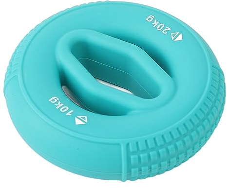 SIWOTED Anneau d'entraînement de force de préhension en silicone pour renforcer l'avant-bras et le poignet, décompression, herbe creuse, vert, 10 à 20 kg