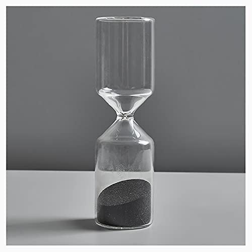 sandklocka, Timglas Timer, Glas Sandglas Hem Skrivbord Inredning Kök Matlagning Nedräkning, Svart(Black,15 minutes)