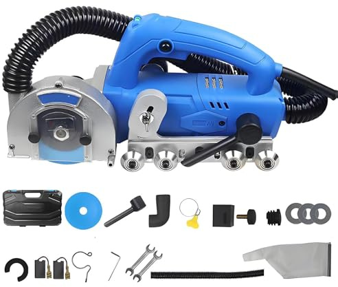 Sunseota Limpiador De Juntas Eléctrico De 1200 W, Limpiador Juntas Azulejos, Máquina Portátil Autoaspiradora para Abrir Juntas De Baldosas De 9000 RPM, con Juego De Herramientas, Ranuradora