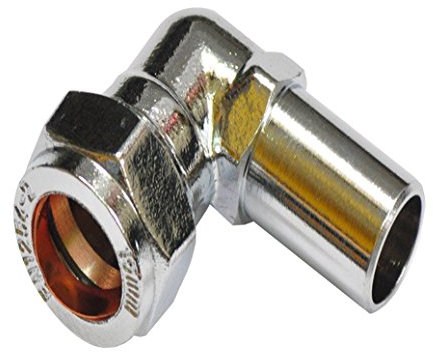15mm Chrome Plated Street Elbow Compression Chrome Plated Brass Fitting Elbow