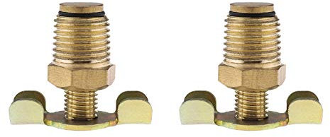 2pcs Robinet de Vidange 1/4 BSP Filetés en Laiton Compatible avec Hotdog Air Commande Rotative de Purge d'échappement Compresseur