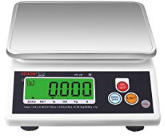 VisionTechShop VK-2D 0.1g Premium Food Kitchen Scale, Lb/Oz/Kg/g Switchable, Stainless Steel Plate Food Scale, Large LCD Display with Backlight, 12lb Max Capacity, 0.001lb Readability