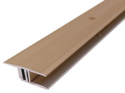 ufitec Profilsystem för parkett- och laminatgolv – för belägghöjder från 7–16 mm – många färger finns (övergångsprofil | 90 cm lång | 33 mm bred, guldljus)