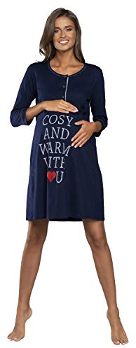 Italian Fashion IF Nattlinne För Kvinnor Ammande Nattlinne För Gravida Gravida Sovkläder Gravidmode Med Fullängds Knappslå Födelseskjorta För Mamma