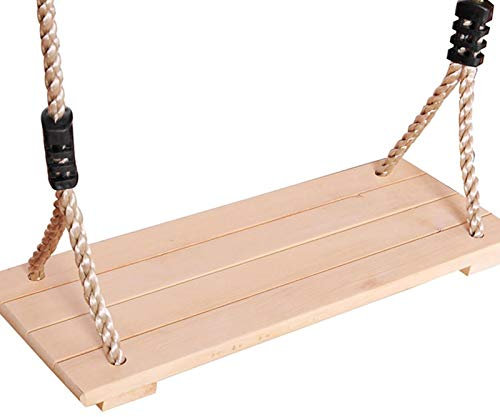 sympuk Hanging Swing Wooden Swing Pastoral HighQuality Polished FourBoard AntiCorrosion Wood Swing Seat For Outdoor Indoor Adults Children security