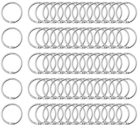 Yafe 120 pcs Silver Binder Rings, 20mm/0.78 Inch Small Book Binder Rings for Office, School, Home, Index Cards, Notebook