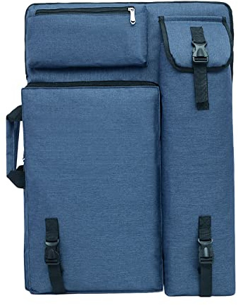 4K Sac de Planche à Dessin Étanche Sac de Transport en Tissu Oxford avec Poignée Portfolio d'Artiste Sac de Rangement Multifonctionnel Sac de Fournitures d'Art Portable Etudiants Artistes 47x65x5CM