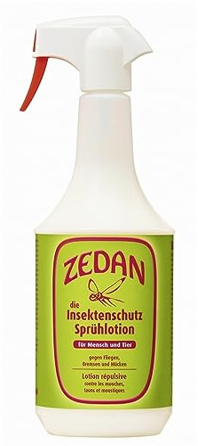 RL24 Zedan SP - Insektenschutz Sprühlotion | gegen Bremsen, Fliegen & Mücken | Fliegenspray Pferd & Reiter | Fliegenschutz mit Geraniol & Zedernholzöl | 1 x 1000 ml Spray