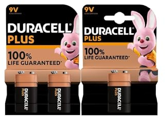 3X Duracell 9V Plus 6LR61/MN1604 (1 Blister Da 1 Batteria + 1 Blister Da 2 Batterie) 3 Pile