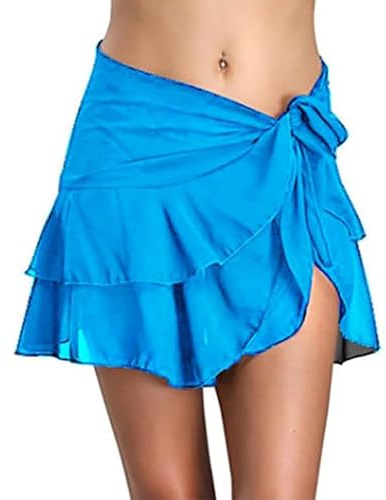 TBSCWYF strandkjol sarong dam strand wrap stor chiffong strandkjol med fransar strand wrap sarong täckande chiffong baddräkt omlottkjolar bikini cover up pareos strandhandduk sarong för kvinnor,