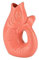 Gift Company - Vase, Karaffe - Monsieur Carafon - Fisch - Steingut - Farbe: Salmon - (BxTxH): 21 x 12 x 31 cm - Größe: L