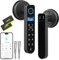 Eseesmart Fingerprint Door Lock with Screen, RFID Smart Door Handle Lock with Keypad Bluetooth Control, Biometric Digital Electronic Smart Locks for Bedroom Home Office Apartment