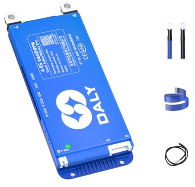DALY BMS 12V 100A - 1A à équilibrage Actif Système de Gestion de Batterie, Bluetooth intégré pour LifePO4 4S Batteries - Idéal pour RV, Le Stockage d'énergie Solaire, Les Applications Marines, etc.