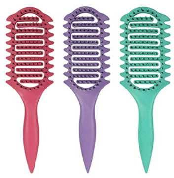 GTYHH Pettine Arricciacapelli Airbag 3 Pezzi, Pettine Levie per Massaggio del Cuoio Capelluto, Strumento per Parrucchiere Anti-Crespo, Adatto per La Cura Quotidiana dei Capelli.