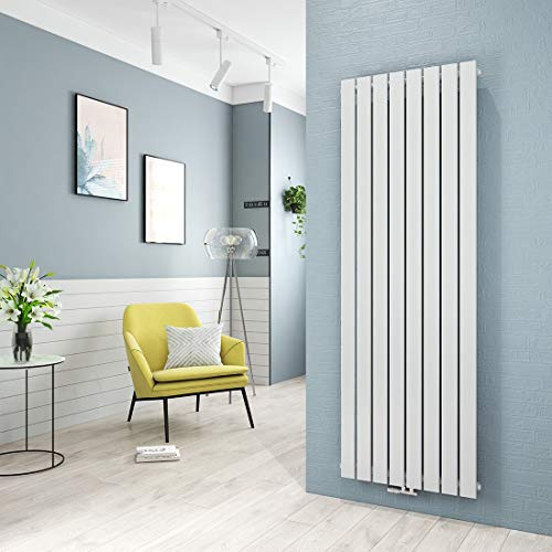 Heilmetz Heizkörper Flach Design Vertikal Paneelheizkörper 1800 x 620 mm Weiß Einreihig Mittelanschluss Heizung