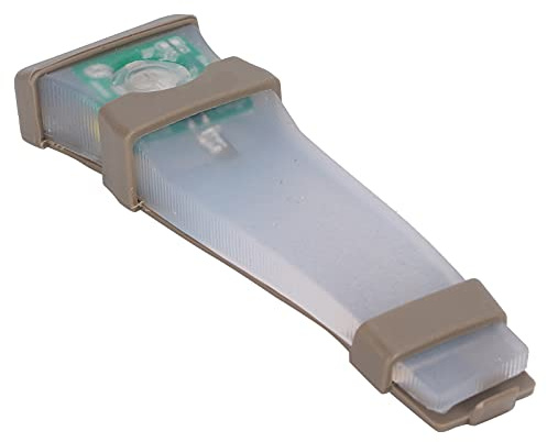 AXOC Helm-Sicherheits-Blinklicht, Flexibles Silikon-Helm-Blitzlicht, taktisches Helmlicht mit Klettfläche für Molle-Helm für Outdoor-Aktivitäten(Grünes Licht am Boden der Sandmuschel (GR))