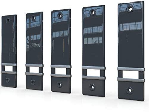 markiso® Rolladengurt Abdeckung [5 Stück] – Lochabstand 135 mm | Gurtwickler Abdeckung aus Kunststoff | Einfache Montage ohne Gurtausbau | Passend für Min- & Maxigurte | Farbe Anthrazit