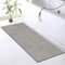 MORROWCAMP Badematte, rutschfeste Badezimmermatte, Super saugfähige Bodenmatte, 120 x 40 cm, extra lang, waschbar, grau, Badematten für Badezimmer, Anti-Schimmel, schnell trocknend, Badteppich für