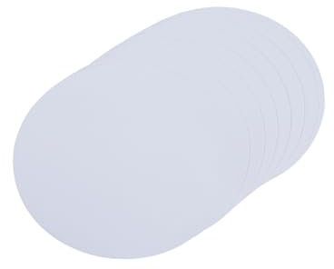 JIHUOO 100 Stück 8 cm runde Papierausschnitte Kraftpapier Kreise Ausschnitte Runde Blanko-Karten Klassenzimmer Pinnwand Dekorationen Weiß