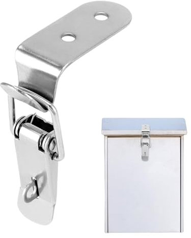 Cerraduras de capó de 90 grados, cierre de resorte de 90 grados, cierre basculante con resorte, cierre de gancho de acero inoxidable resistente con hebilla para un cierre seguro, abrazaderas de