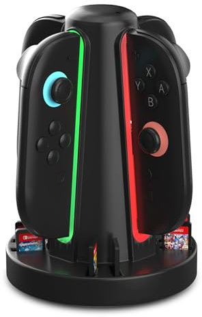 Switch 2 controller dock di ricarica, stazione di ricarica rapida USB-C per un massimo di 4 interruttori magnetici 2 Joy-Con, dock di ricarica Joy-Con 2 (4 porte magnetiche)