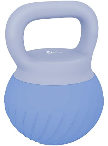 SPORTNOW Kettlebell 8 kg Haltère Poignée Antidérapante Ergonomique Bleu