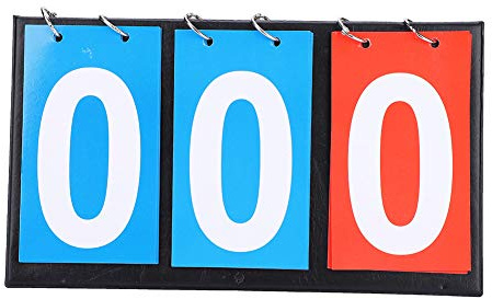 Yosoo Health Gear Marcador de Mesa de Tenis Marcador Plegable Portátil Plástico Metal 2 3 4 Dígitos Impresión Clara Superficie Impermeable para Tenis de Mesa Baloncesto Entrenadores de Fútbol