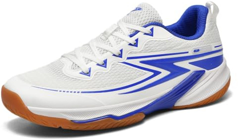 JiuQing Herrbadmintonskor lätta pickleball squash sneakers andningsbara halkfria bekväma tennisskor för kvinnor och barn
