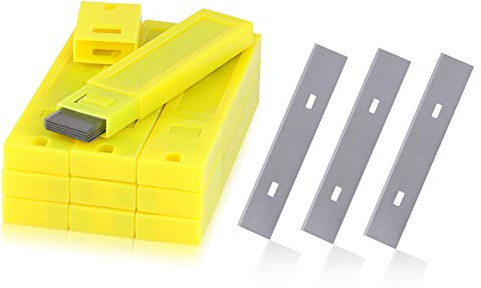 4-Inch Scraper Blades, Kattool 100PCS Replacement Scraper Blades Stainless Steel Razor Blade for Scraper Single Edge Razor Blades
