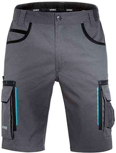 Uvex Tune-Up Arbeitshosen Männer Kurz - Shorts für die Arbeit - Grau - Gr 34W/Etikettengröße- 52