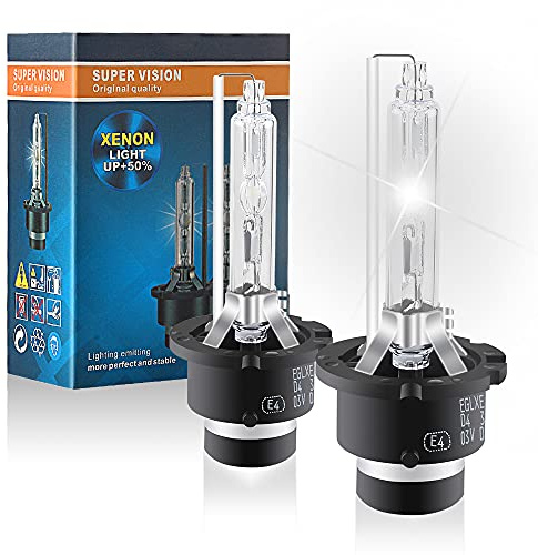 Sidaqi D4S HID Xenon Bulbs 35W 6000K 12V Replace The Bulb for HID Xenon Headlight Kit Xenon White-Pack of 2
