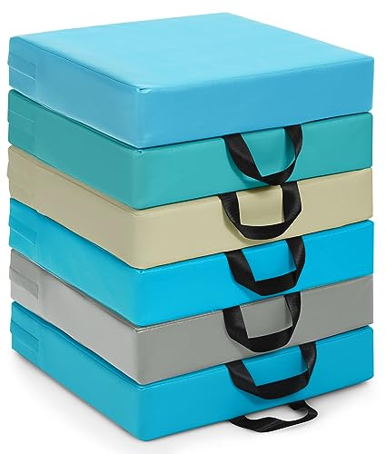 COSTWAY Tappeto per Bambini 6 Pezzi, Tappeto da Terra Cuscino Yoga Meditazione, per Camera da Letto e Salotto, Moderno 38x38x8cm (Quadrato(2))