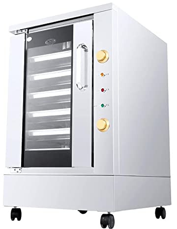 MNSSRN Tanque de fermentación de Pan Comercial de Gran Capacidad, Pan al Vapor de 6 Capas, Pizza para Hornear gabinete automático de Pruebas con Ruedas Grande de vaporero de Pan.
